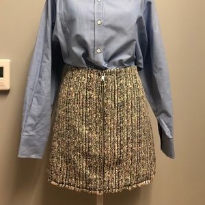 New Theory Women's Tweed Easy-Waist A-Line Mini Skirt Size 4